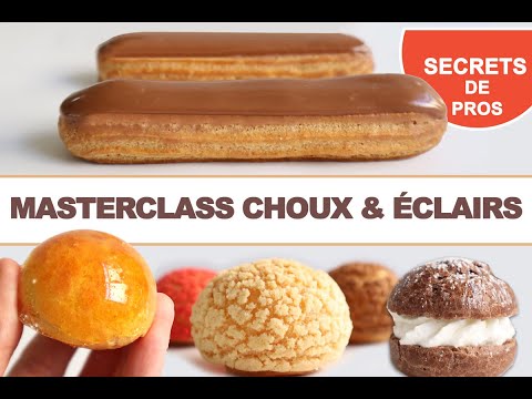 👩🏻‍🍳 FORMATION EN LIGNE PÂTE À CHOUX, Éclairs au chocolat, Craquelin, Crème Pâtissière, Chantilly