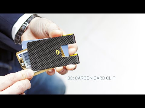 i3C CARBON CARD CLIP : The world's smallest wallet !