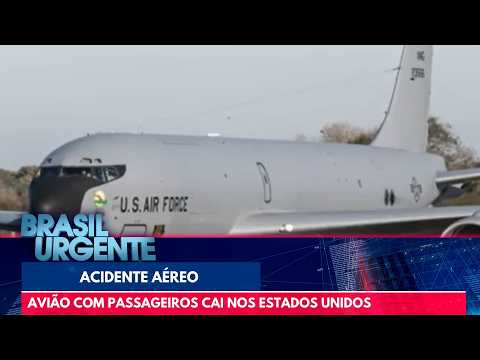 Avião dos Estados Unidos cai e deixa feridos | Brasil Urgente