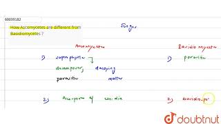 How Ascomycetes are different from Basidiomycetes ? | 11 | BIOLOGICAL CLASSIFICATION | BIOLOGY |...