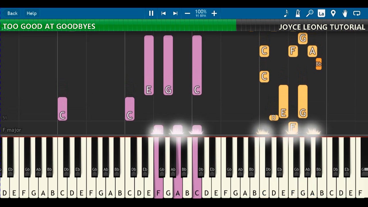 Sam Smith - Too Good At Goodbyes - Tutorial & Sheets