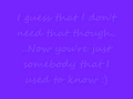 Somebody That I Used To Know - Gotye feat ...