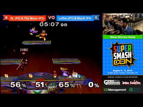 SSC - Leffen & MacD Vs. CT | The Moon & Dj Nintendo - SSBM Doubles Winners Semis - Smash Melee