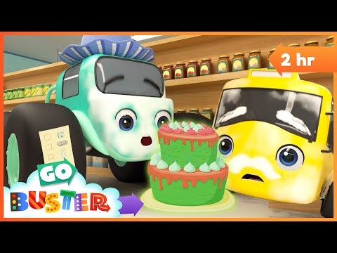 The Great Cake Race! 🎂🏁 Fun Adventure  | Go Buster - Bus Cartoons & Kids Stories
