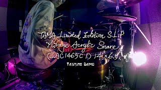 Video thumbnail for TAMA Limited Edition S.L.P. Mirage Acrylic Snare (LAC1465CI)14"x6.5｜Rus Ho by Production Rus Ho