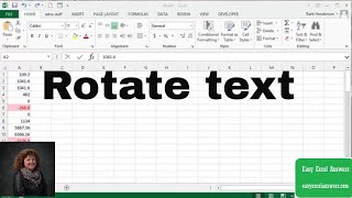 rotate text in Excel