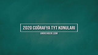 2020 TYT Coğrafya Konuları ve Soru Dağılımları (ÖSYM - MEB)