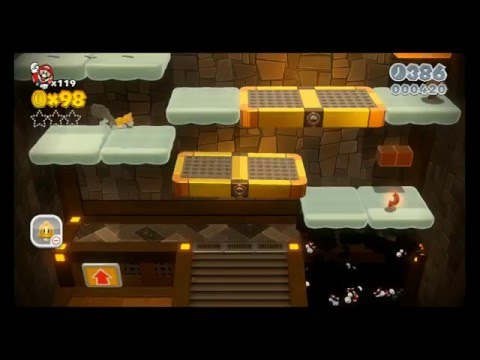 Super Mario 3D World - World 6-7 Fuzzy Time Mine 100% Playthrough