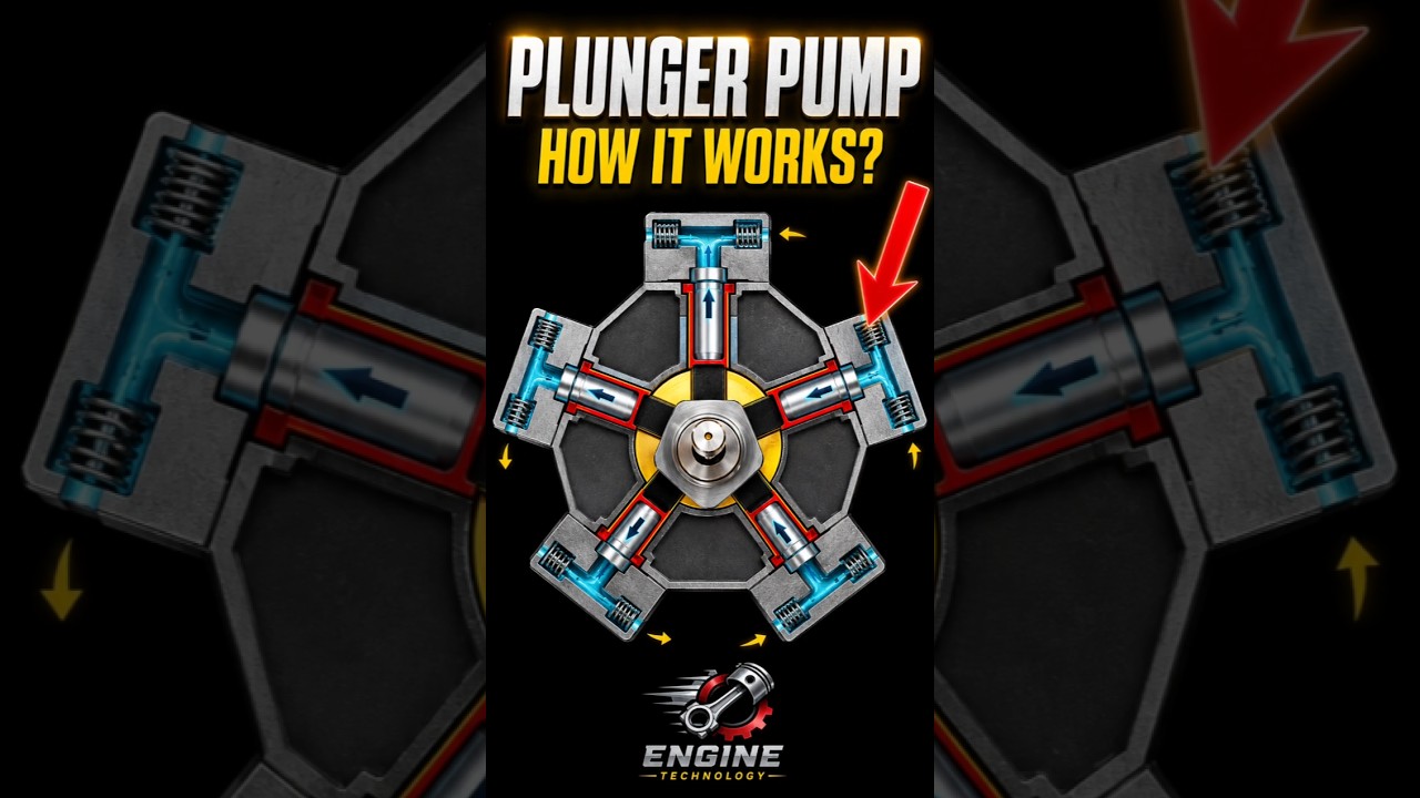 Plunger Pump Explained | How Does a Plunger Pump Work? ⚙️🔥 #shorts #viral #auto #car #yt #short (Automation)