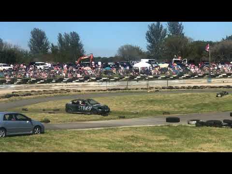 Angmering oval raceway car jump onboard with Steve seal 2021
