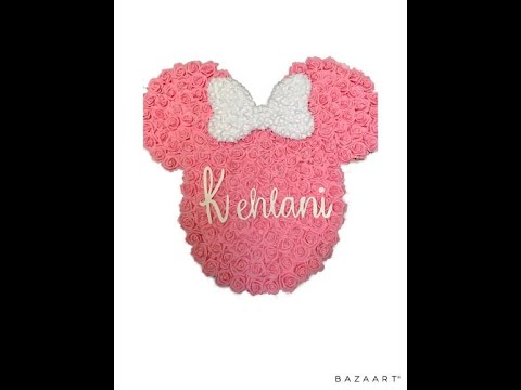 Minnie Mouse Head Flower Decor