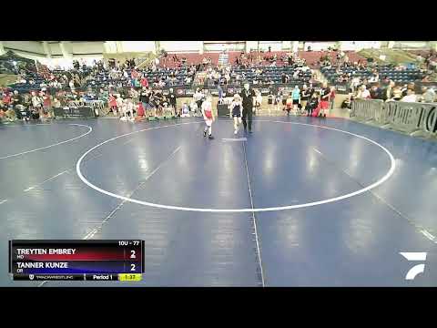77 Lbs Champ. Round 1 - Treyten Embrey, MO Vs Tanner Kunze, OR B118