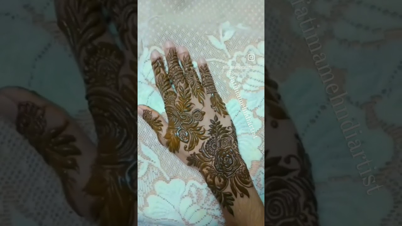 @fatima mehndi artist back hand mehndi design