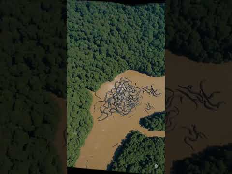 Hundreds of Giant Anacondas Discovered in Amazon River | Military Surveillance Footage Shocks