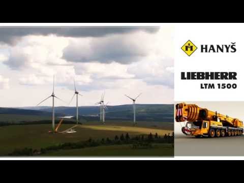 Hanyš - výměna listů větrné elektrárny