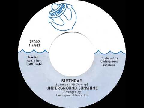1969 HITS ARCHIVE: Birthday - Underground Sunshine (mono 45)