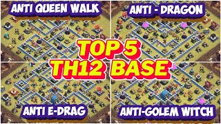 TOP-05 STRONG TH12 WAR BASE WITH COPY LINKS  || TH12 ANTI-EVERYTHING || TH12 UNBEATEN BASE