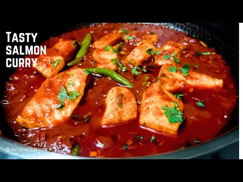 TASTY Salmon Curry Recipe with Rechead Masala | Goan Fish Curry | JulianaStation