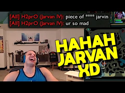 Tyler1 laughs at Jarvan accidently flaming himself