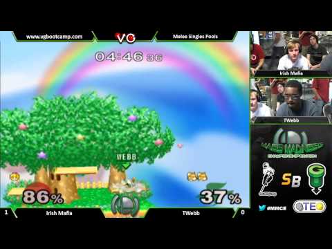 Mass Madness CE - TWebb (Fox) Vs, Irish Mafia (Peach) SSBM Pools - Super Smash Bros. Melee
