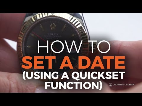 How To Set The Date (Using a Quickset Function)