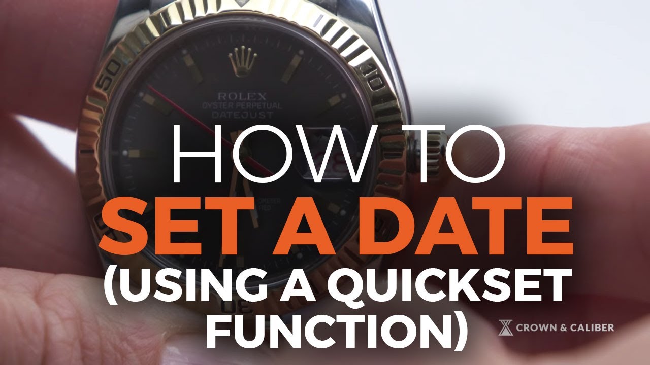 How To Set The Date (Using a Quickset Function)