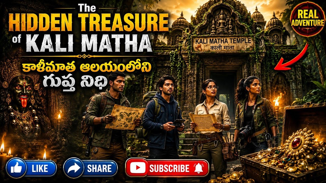 🔥 The Hidden Treasure of Kali Matha | కాళీమాత ఆలయంలోని గుప్త నిధి 🔥#TreasureHunt #3DAnimation