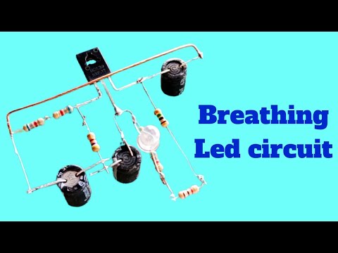 How to make one transistor breathing led circuit#breathing #led