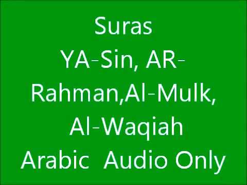 Quran Recitation: Suras Al-Waqiah,Ya-sin, Ar-Rahman, Al-Mulk