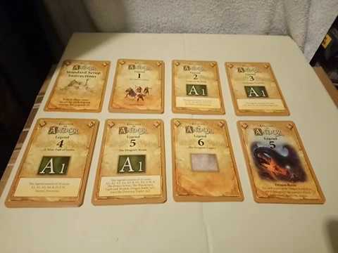 LEGENDS OF ANDOR Board Game Large Standard Setup Instructions Card Large Legend Cards 04.04.20