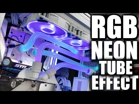 NEON RGB Hard Line Tube Mod Lighting Effect for PC Water Cooling Build & Setup.