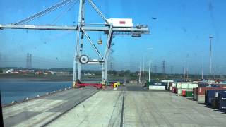 preview picture of video 'Southampton docks crane m move in 1080p'