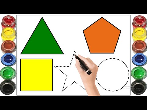 Shapes Name for kids shapes drawing triangle pentagon shapes colors 2D shapes drawing