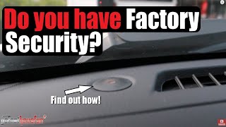How to Tell if you have a Factory Alarm / Security System | AnthonyJ350
