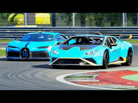 Lamborghini Huracan STO vs Bugatti Chiron Pur Sport at Monza