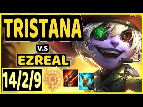 TRISTANA vs EZREAL - 14/2/9 KDA BOTTOM ADC GAMEPLAY - EUW Ranked DIAMOND