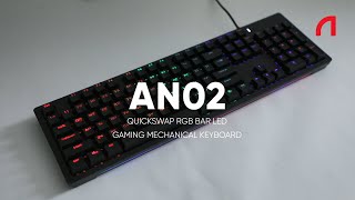 앱코 AN02 핑크 RGB BAR 축교환 기계식 키보드 (청축)_동영상_이미지