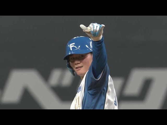 【8回裏】ファイターズ・清宮幸太郎が代打でタイムリー2ベースヒットを放つ!! 2022年4月9日 北海道日本ハムファイターズ 対 東北楽天ゴールデンイーグルス