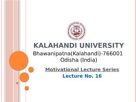 Motivational Lecture No. 16