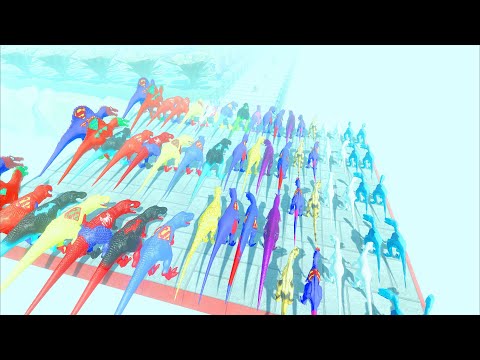 Color Carnivore Dinosaurs vs All units Aquatic Championship - Animal Revolt Battle Simulator
