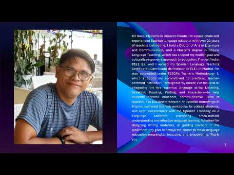 CRISANTO TOLEDO - ABOUT ME - SPANISH LANGUAGE PROFESSOR
