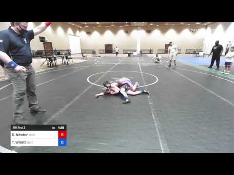 71 Lbs Rr Rnd 3 - Sawyer Newton, Maine Trappers Vs Ty Willett, Southern Maryland Wrestling Club Wo