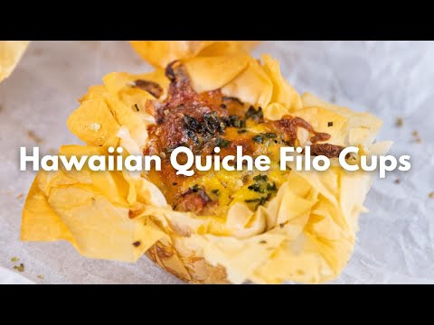 Hawaiian Quiche Filo Cups