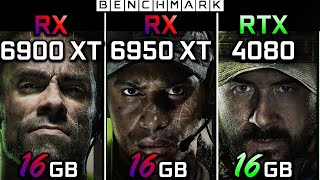 RX 6900 XT vs RX 6950 XT vs RTX 4080 Test in 7 Games // 4K // Benchmark