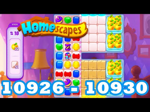 Homescapes Level 10926 - 10930 HD 3 - match puzzle Gameplay | android | IOS | 10927 | 10928 | 10929