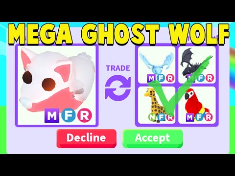I traded a MEGA GHOST WOLF in Adopt Me!