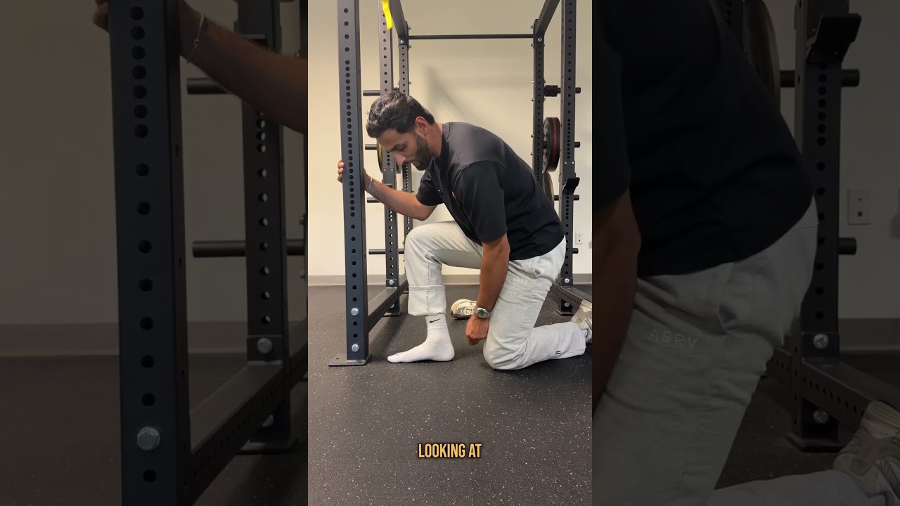 Knee to wall ankle mobility - YouTube