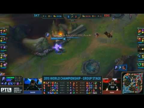 SKT Faker 1v1 EDG Pawn (League of Legends Worlds 2015)