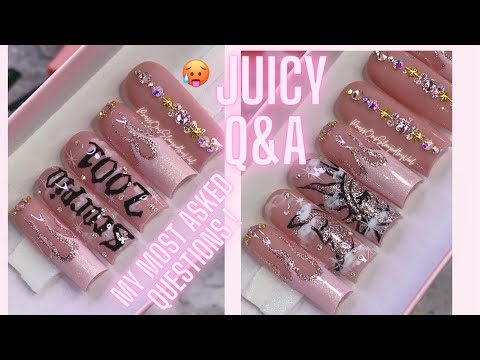 JUICY NAIL Q&A ! 🥵 | Nail tech q&a | How to price nails | Nails for beginners