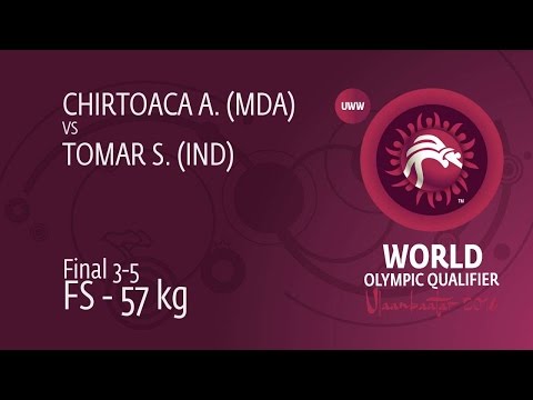 BRONZE FS - 57 kg: S. TOMAR (IND) df. A. CHIRTOACA (MDA) by TF, 10-0